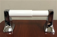 White Paper Holder w/ Plastic Roller