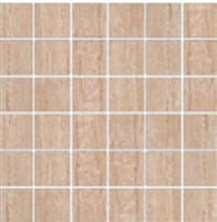 2X2 TRAVERTINE BEIGE MOSAIC PORCELAIN TILE