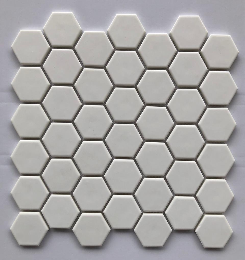 Glass Tile and Stone - 2" Recycled Glazed Glass Hexagons