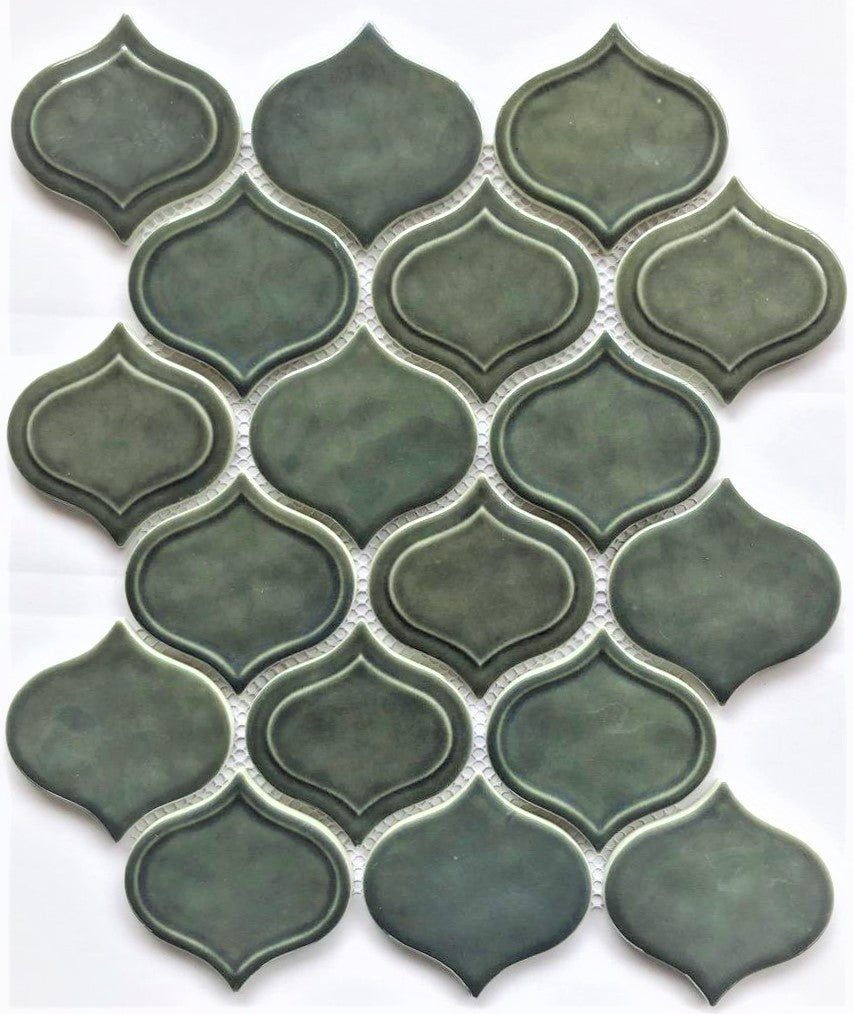 Glass Tile and Stone - Recycled Glazed Glass Tear Drop Series
