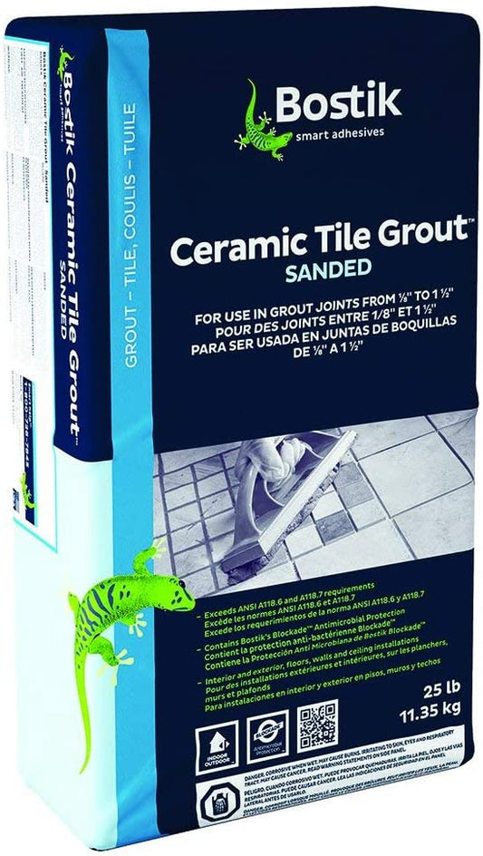 Bostik Ceramic Tile Grout - Sanded - 25 lb bag
