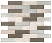 Daltile - SimplyStick Mosaix - Chenille-white-and-glass-Blend - Brick Joint