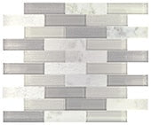 Daltile - SimplyStick Mosaix - Daphne-White-and-glass-Blend - Brick Joint