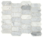 Daltile - Carrara White Marble - Carrara-White - Elongated Hexagon