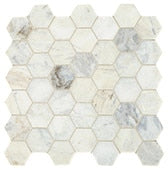 Daltile - Daphne White Marble - Daphne-White - Hexagon