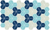 Daltile - Keystones - Berry-Blend - Hexagon Shamrock