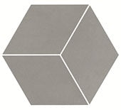 Daltile - Uniform Mosaics - Medium-Grey - 3D Cube