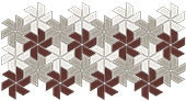 Daltile - Keystones - Maple-Blend - Hexagon  Pinwheel